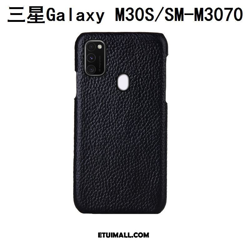 Etui Samsung Galaxy M30s Litchi Moda Niebieski Telefon Komórkowy Dostosowane Obudowa Online