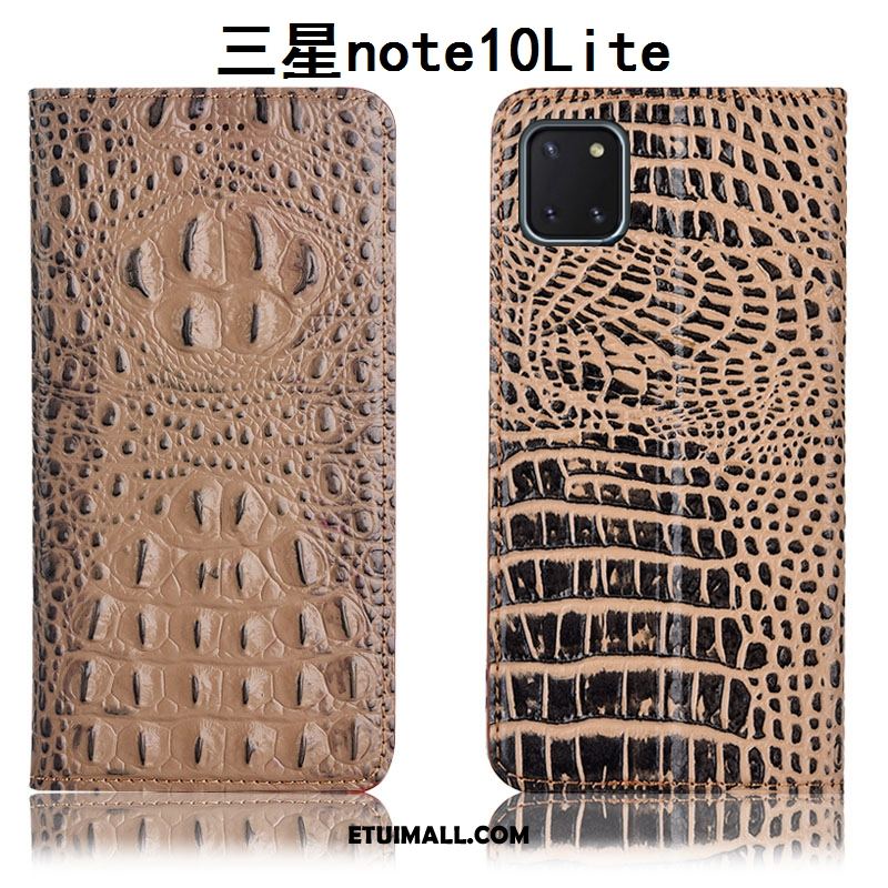 Etui Samsung Galaxy Note 10 Lite All Inclusive Anti-fall Krokodyl Telefon Komórkowy Czarny Futerał Tanie