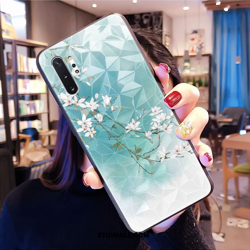 Etui Samsung Galaxy Note 10+ Telefon Komórkowy Kształt Diamentu Anti-fall Chiński Styl Niebieski Futerał Online