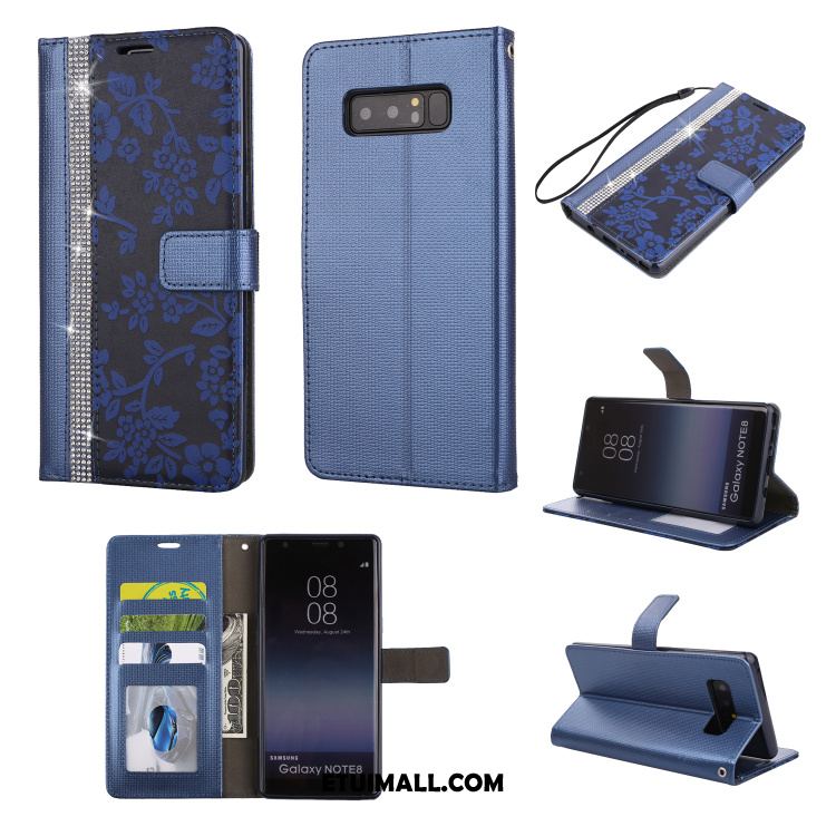 Etui Samsung Galaxy Note 8 Skórzany Futerał Tendencja Anti-fall Złoto Ochraniacz Futerał Online