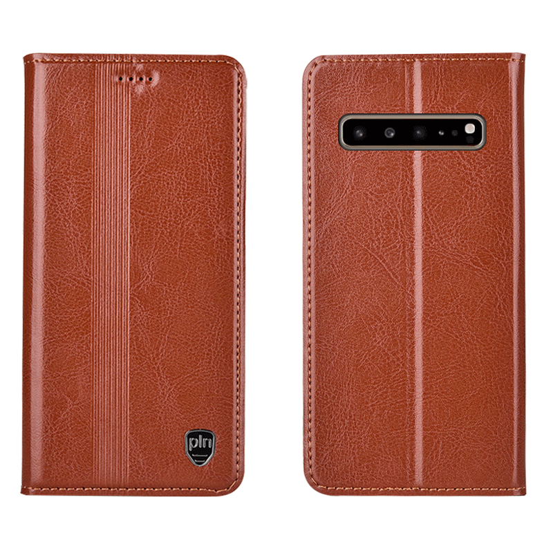Etui Samsung Galaxy S10 5g Ochraniacz Telefon Komórkowy All Inclusive Skórzany Futerał Czerwony Pokrowce Tanie