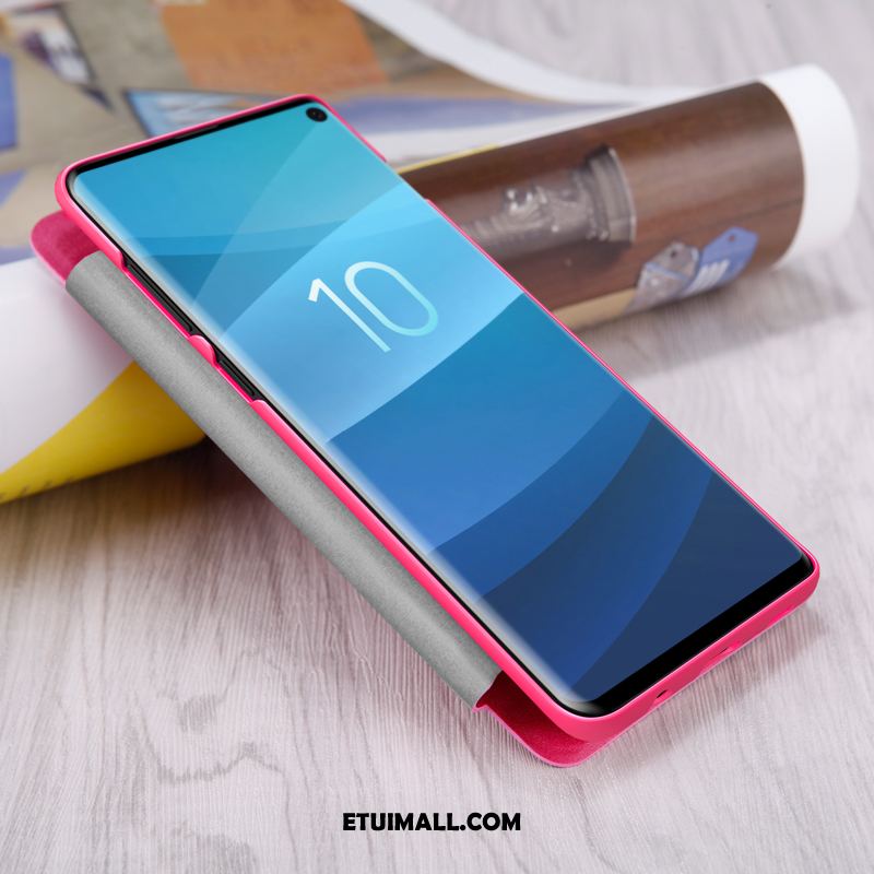 Etui Samsung Galaxy S10+ Biznes Telefon Komórkowy Gwiazda Skórzany Futerał Złoto Pokrowce Tanie