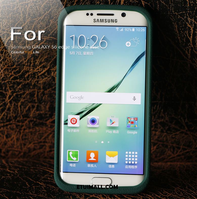 Etui Samsung Galaxy S6 Edge Czerwony Silikonowe Płótno Ochraniacz Telefon Komórkowy Pokrowce Na Sprzedaż