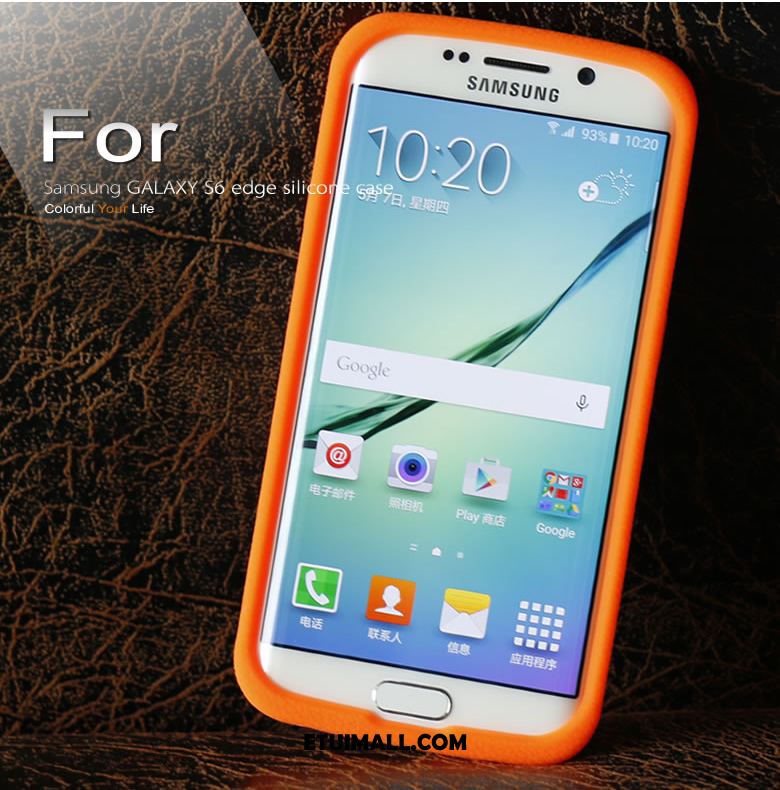 Etui Samsung Galaxy S6 Edge Czerwony Silikonowe Płótno Ochraniacz Telefon Komórkowy Pokrowce Na Sprzedaż
