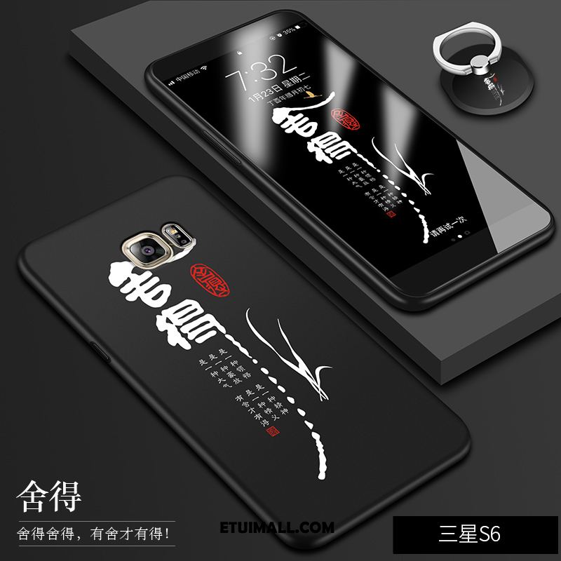 Etui Samsung Galaxy S6 Kreatywne Telefon Komórkowy Nubuku Czarny Silikonowe Futerał Online
