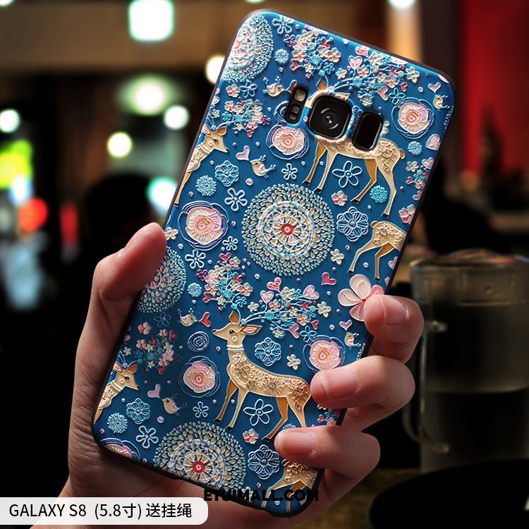 Etui Samsung Galaxy S8 Relief Niebieski Silikonowe Miękki Kreskówka Futerał Sprzedam
