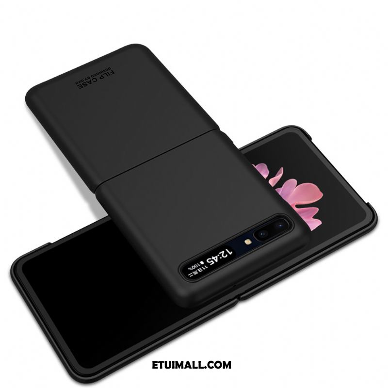 Etui Samsung Z Flip Proste Ochraniacz Telefon Komórkowy Składać Czarny Pokrowce Tanie