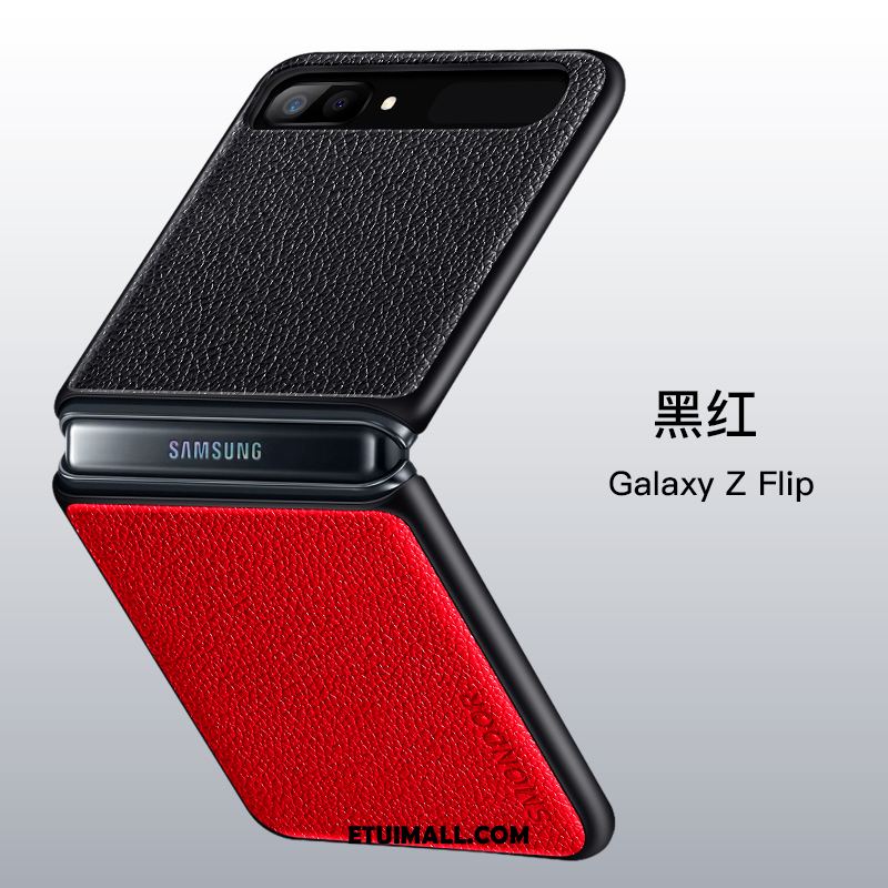 Etui Samsung Z Flip Telefon Komórkowy Anti-fall Skórzany Futerał Ochraniacz Składać Pokrowce Tanie