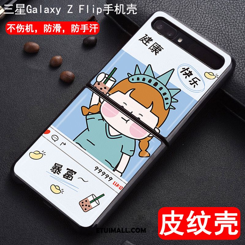 Etui Samsung Z Flip Telefon Komórkowy Skórzany Futerał Skóra Gwiazda Wzór Futerał Kup