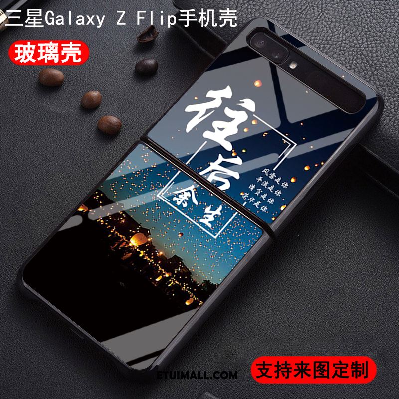 Etui Samsung Z Flip Zakochani Anti-fall Szkło Składać Telefon Komórkowy Obudowa Tanie