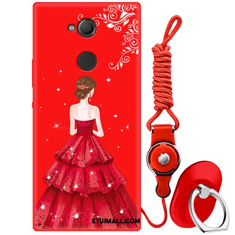Etui Sony Xperia L2 Osobowość Czerwony Netto Telefon Komórkowy Anti-fall Miękki Obudowa Sklep