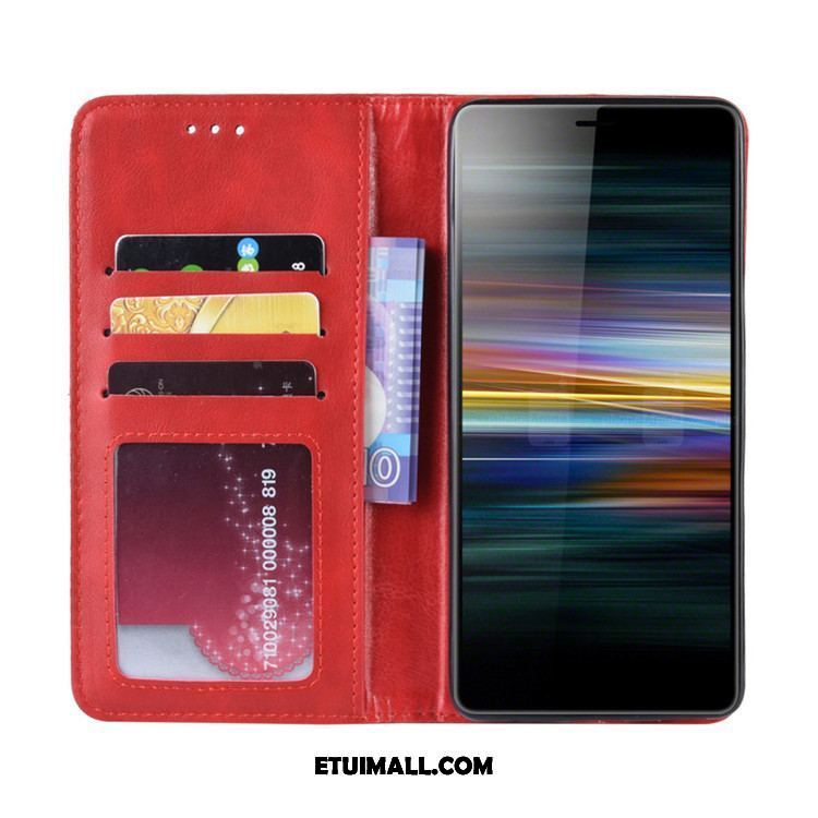 Etui Sony Xperia L3 Magnetyzm Telefon Komórkowy Skórzany Futerał Ochraniacz Czarny Pokrowce Sprzedam