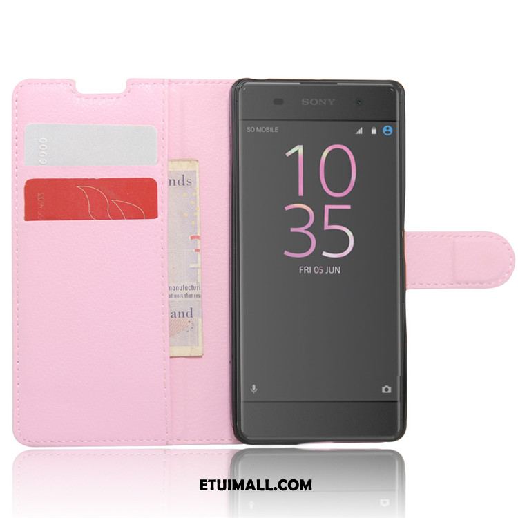 Etui Sony Xperia Xa1 Plus Czerwony Portfel Karta Telefon Komórkowy Skórzany Futerał Futerał Sklep