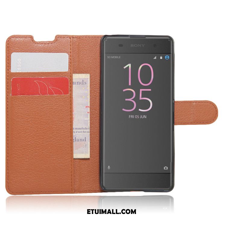 Etui Sony Xperia Xa1 Plus Czerwony Portfel Karta Telefon Komórkowy Skórzany Futerał Futerał Sklep