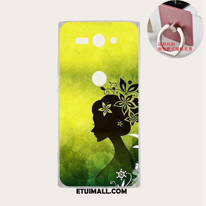 Etui Sony Xperia Xz2 Compact Zielony Ochraniacz Kwiaty Silikonowe Telefon Komórkowy Obudowa Kup