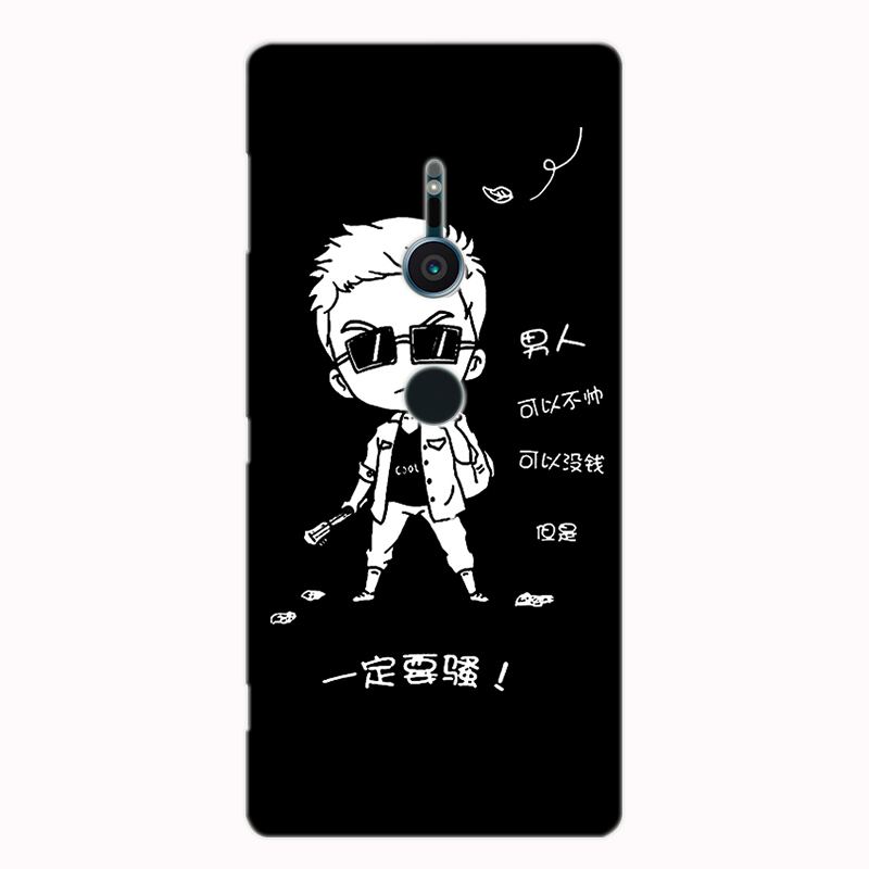 Etui Sony Xperia Xz2 Miękki Tendencja Telefon Komórkowy Czarny Zabawne Pokrowce Tanie