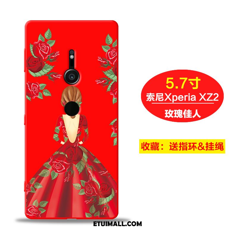 Etui Sony Xperia Xz2 Silikonowe Kreatywne Telefon Komórkowy Czerwony Obudowa Sklep