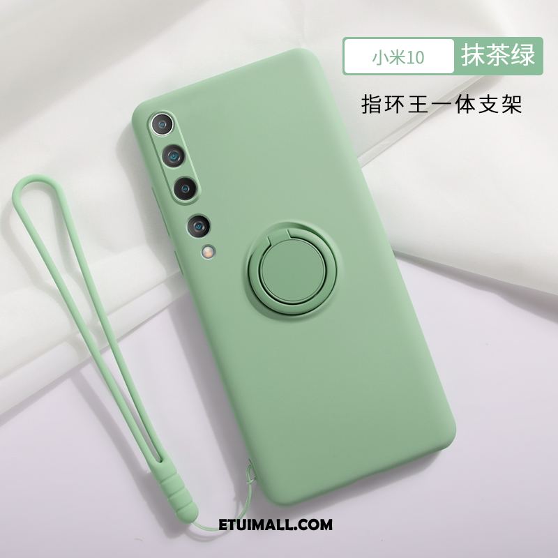 Etui Xiaomi Mi 10 Cienkie Silikonowe Telefon Komórkowy Ring Nubuku Pokrowce Online