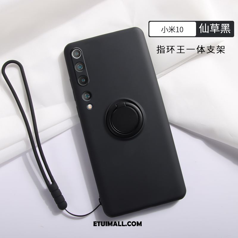 Etui Xiaomi Mi 10 Cienkie Silikonowe Telefon Komórkowy Ring Nubuku Pokrowce Online