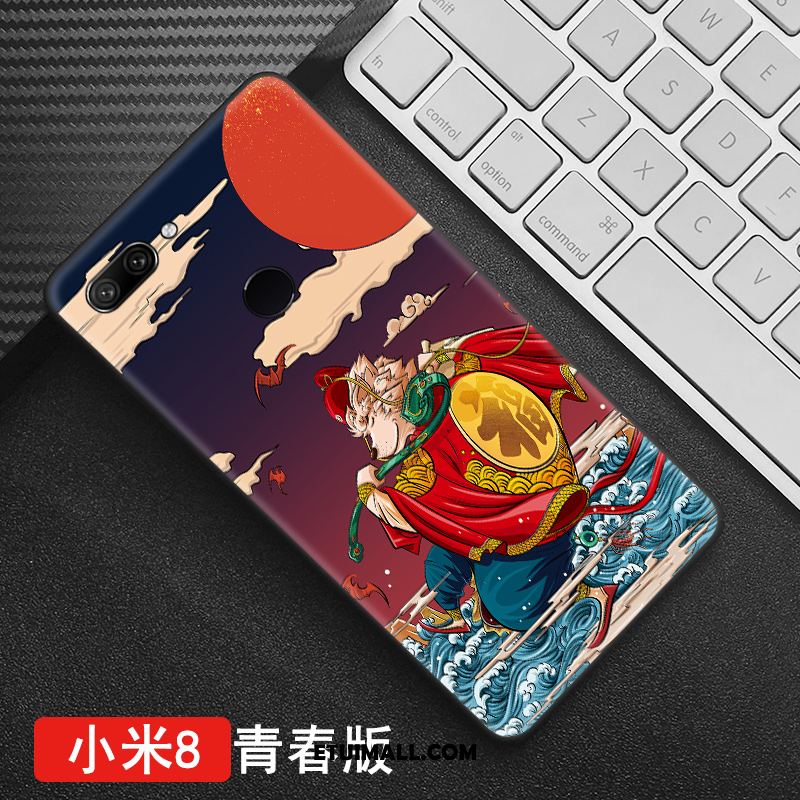 Etui Xiaomi Mi 8 Lite Młodzież All Inclusive Telefon Komórkowy Relief Chiński Styl Pokrowce Sklep