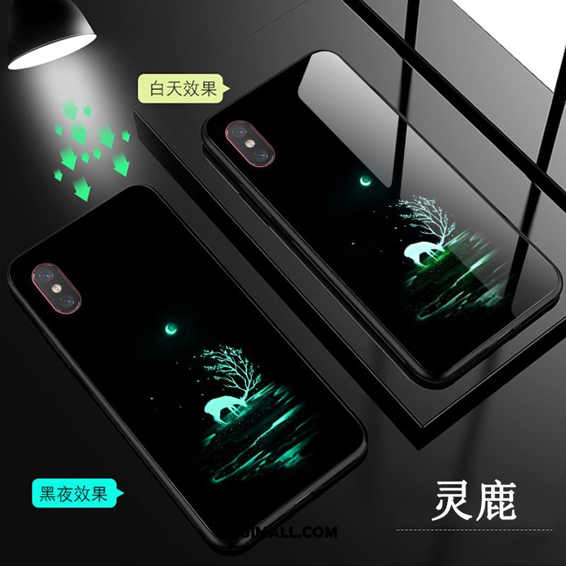 Etui Xiaomi Mi 8 Pro Wzór Czarny Mały Przezroczysty Świecące Futerał Online