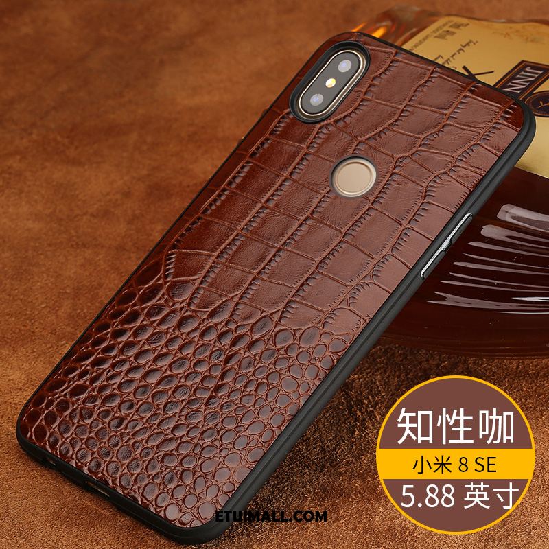 Etui Xiaomi Mi 8 Se Mały Modna Marka Ochraniacz Wzór Krokodyla Prawdziwa Skóra Futerał Sklep