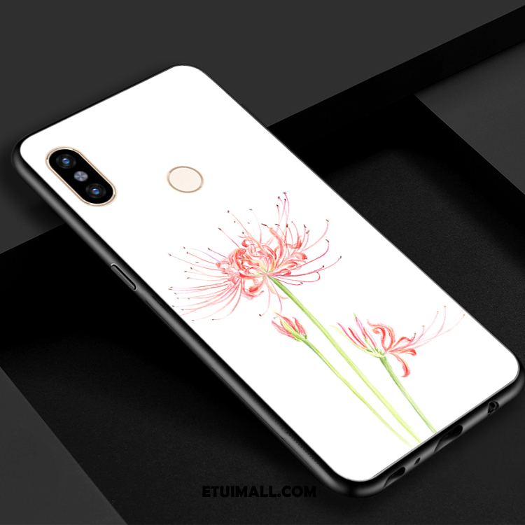 Etui Xiaomi Mi 8 Telefon Komórkowy Kwiaty Niebieski Kreatywne Szkło Hartowane Obudowa Tanie