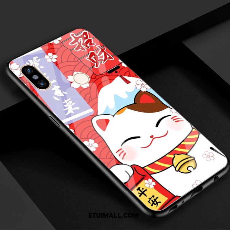 Etui Xiaomi Mi 8 Święto Bogactwo Szkło Czerwony Mały Obudowa Tanie