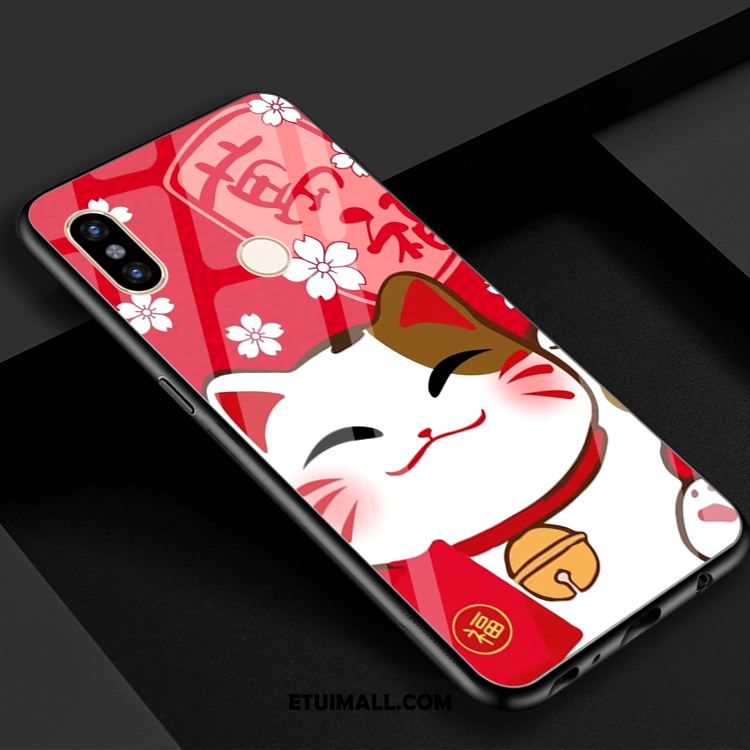 Etui Xiaomi Mi 8 Święto Bogactwo Szkło Czerwony Mały Obudowa Tanie