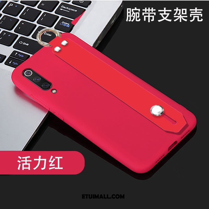 Etui Xiaomi Mi 9 Lite Proste Miękki Biznes Czerwony Wzór Pokrowce Tanie