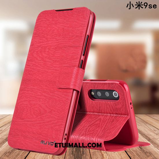 Etui Xiaomi Mi 9 Se Skórzany Futerał Czerwony Miękki Tendencja Anti-fall Obudowa Kup