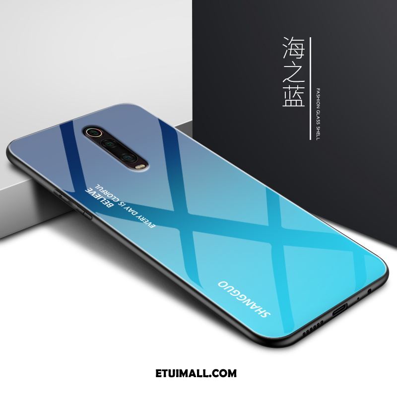 Etui Xiaomi Mi 9t Szkło Mały Anti-fall Niebieski Czerwony Futerał Kup