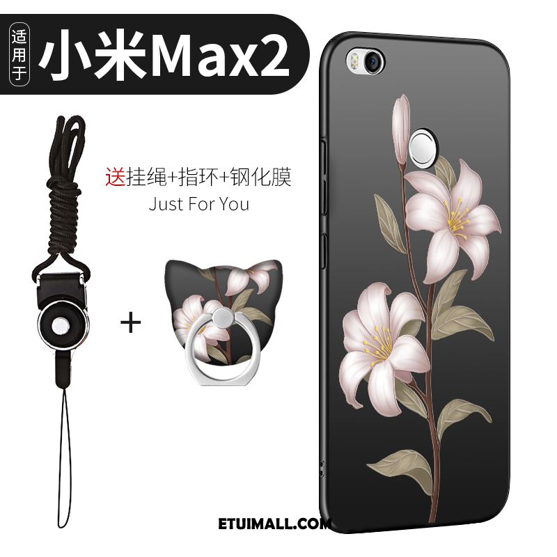 Etui Xiaomi Mi Max 2 Anti-fall Czarny All Inclusive Miękki Telefon Komórkowy Futerał Tanie