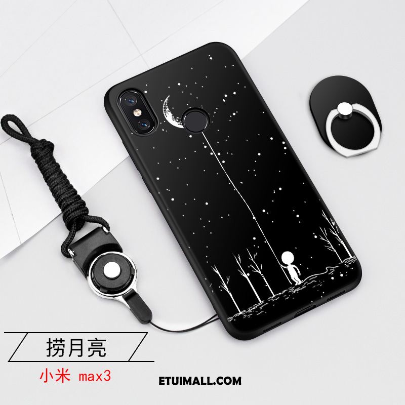 Etui Xiaomi Mi Max 3 Mały Ciemno Niebieski Telefon Komórkowy Obrzeża Trzy Mechanizmy Obronne Pokrowce Online