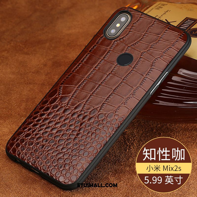 Etui Xiaomi Mi Mix 2s Biznes Skórzany Futerał Telefon Komórkowy Prawdziwa Skóra Tylna Pokrywa Obudowa Sprzedam