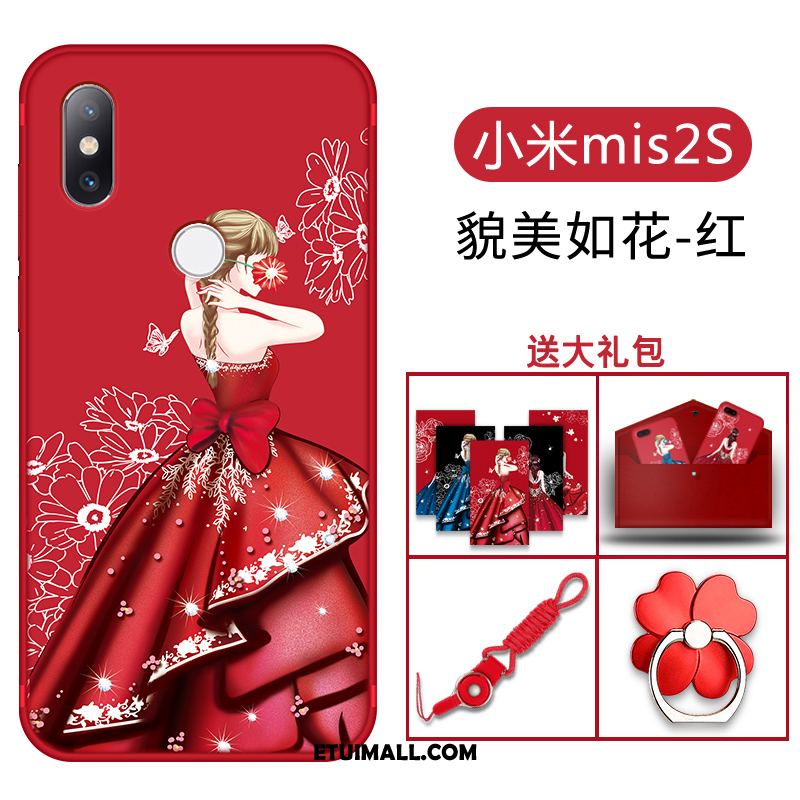 Etui Xiaomi Mi Mix 2s Czerwony Cienkie Telefon Komórkowy Anti-fall Osobowość Obudowa Tanie