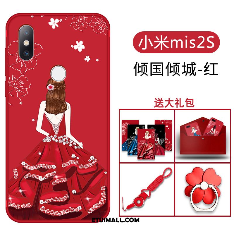 Etui Xiaomi Mi Mix 2s Czerwony Cienkie Telefon Komórkowy Anti-fall Osobowość Obudowa Tanie