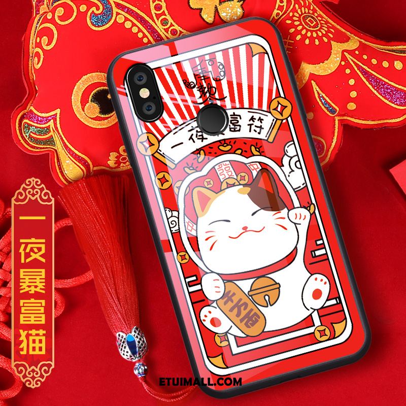 Etui Xiaomi Mi Mix 3 Bogactwo Modna Marka Szkło Czerwony Czerwony Netto Futerał Sklep