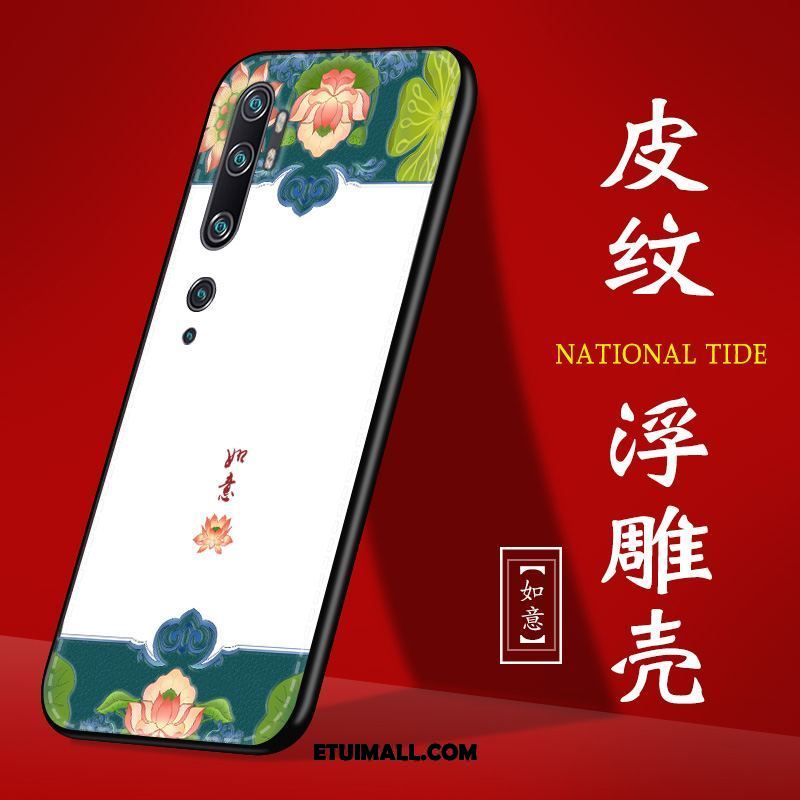 Etui Xiaomi Mi Note 10 Silikonowe Relief Osobowość Czarny Kreatywne Pokrowce Dyskont