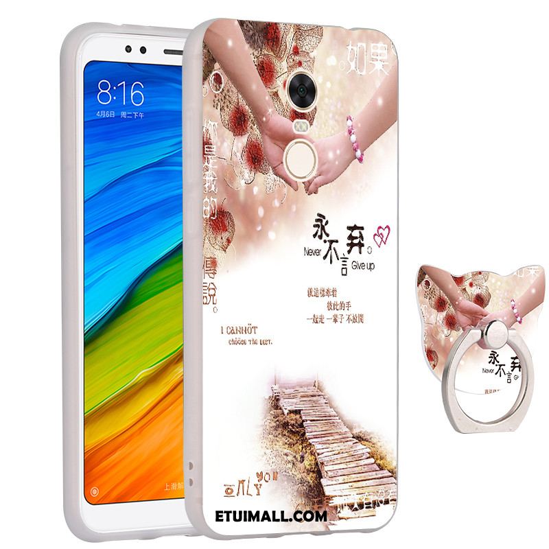 Etui Xiaomi Redmi 5 Plus Czerwony Anti-fall All Inclusive Ochraniacz Relief Futerał Tanie