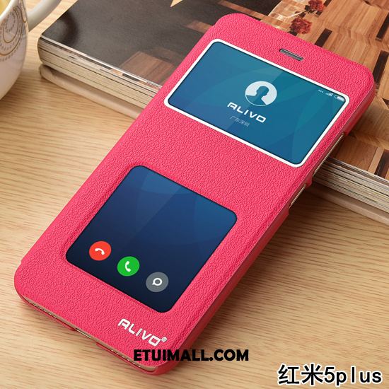 Etui Xiaomi Redmi 5 Plus Kreatywne Skórzany Futerał Anti-fall Różowe Telefon Komórkowy Pokrowce Sprzedam