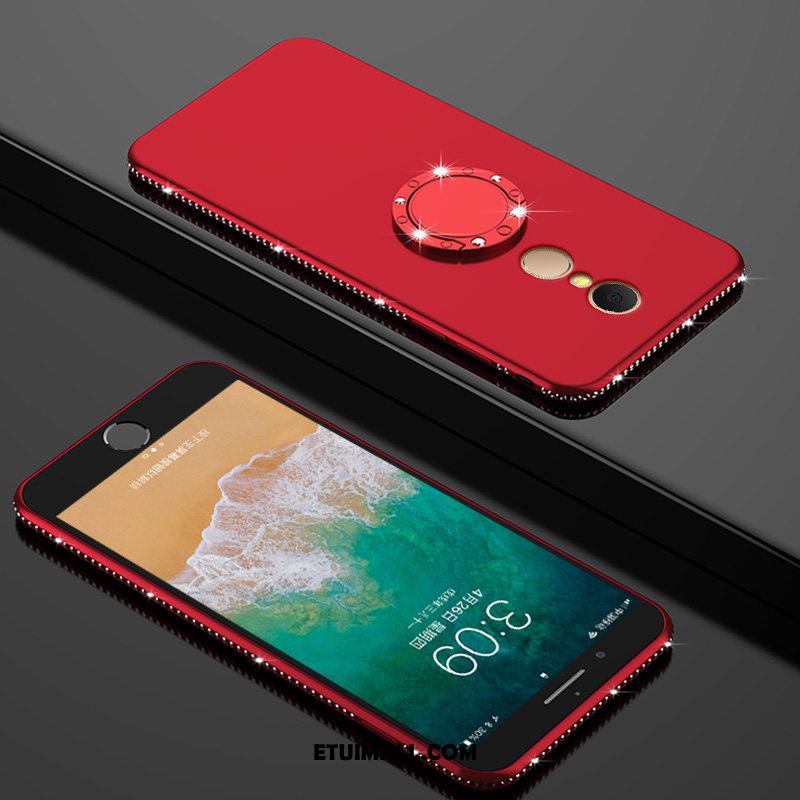 Etui Xiaomi Redmi 5 Plus Nubuku Purpurowy Czerwony Netto Kreatywne Wysoki Futerał Online
