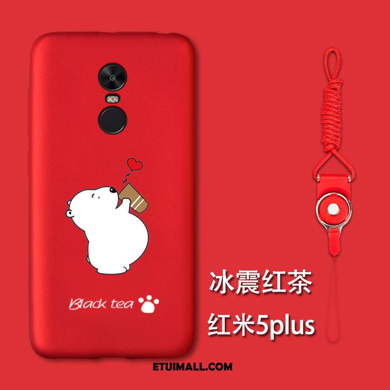 Etui Xiaomi Redmi 5 Plus Osobowość Czerwony Miękki Anti-fall All Inclusive Futerał Sklep