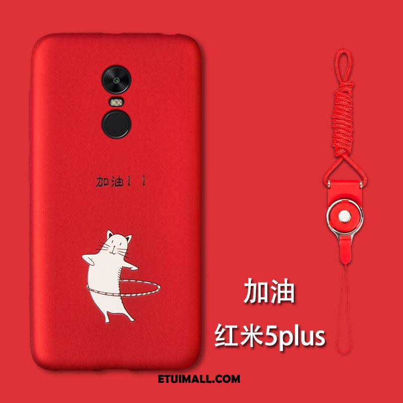 Etui Xiaomi Redmi 5 Plus Osobowość Czerwony Miękki Anti-fall All Inclusive Futerał Sklep