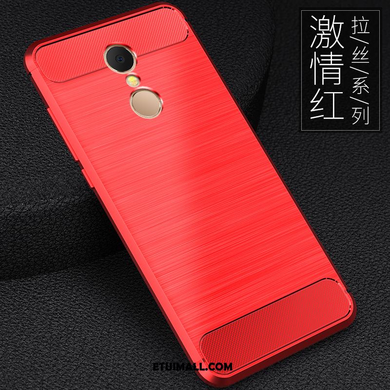 Etui Xiaomi Redmi 5 Silikonowe Biznes Anti-fall Czerwony All Inclusive Futerał Tanie