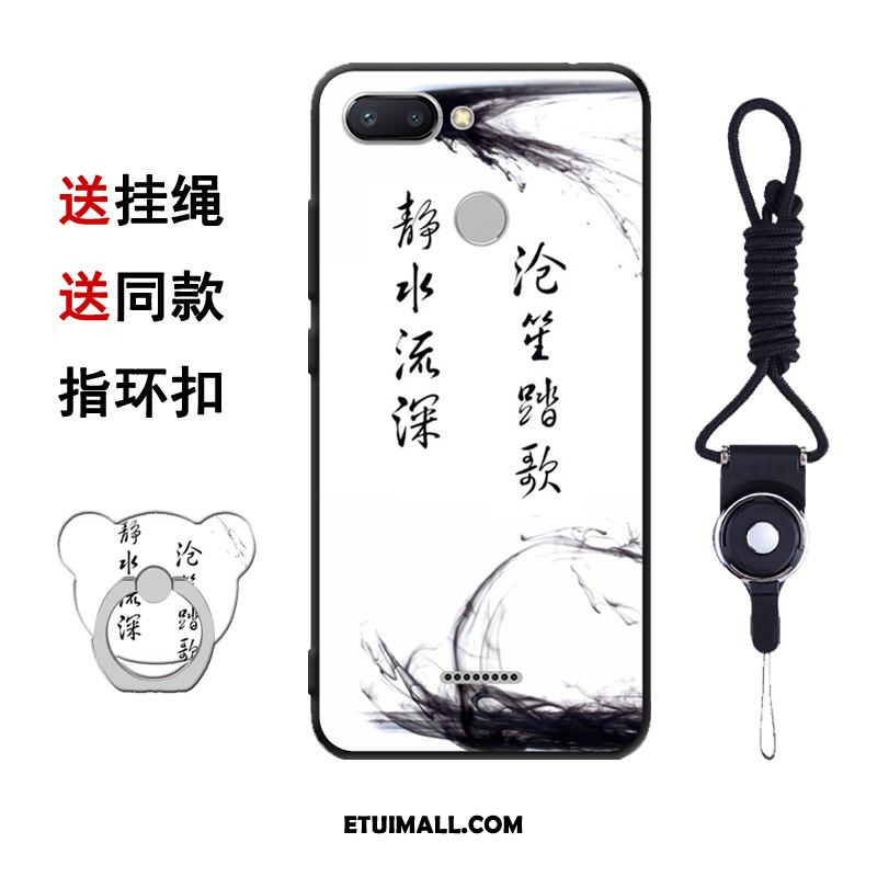 Etui Xiaomi Redmi 6 Kreskówka Czerwony Netto Szkło Hartowane Silikonowe Kreatywne Futerał Tanie