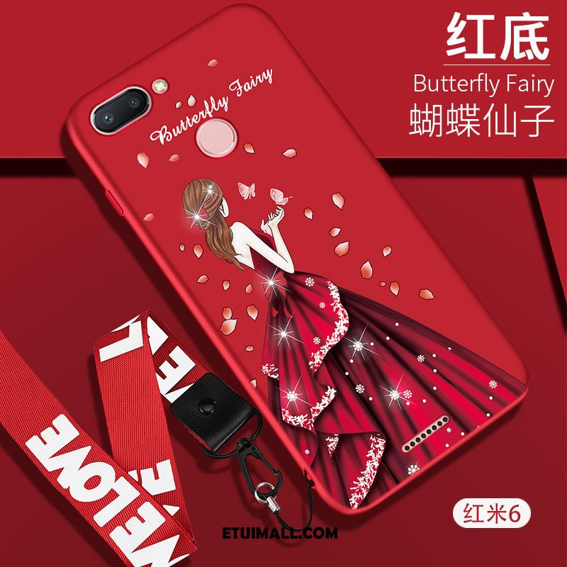 Etui Xiaomi Redmi 6 Telefon Komórkowy Czerwony Kreatywne Mały Silikonowe Futerał Sklep
