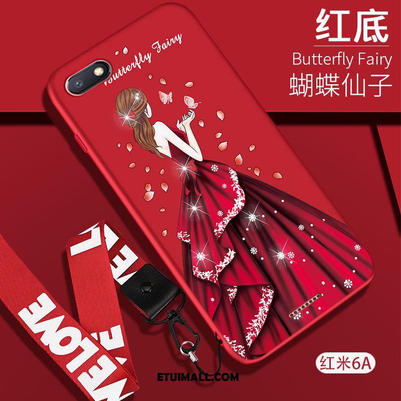 Etui Xiaomi Redmi 6a Mały Kreatywne Anti-fall Silikonowe Czerwony Futerał Sklep