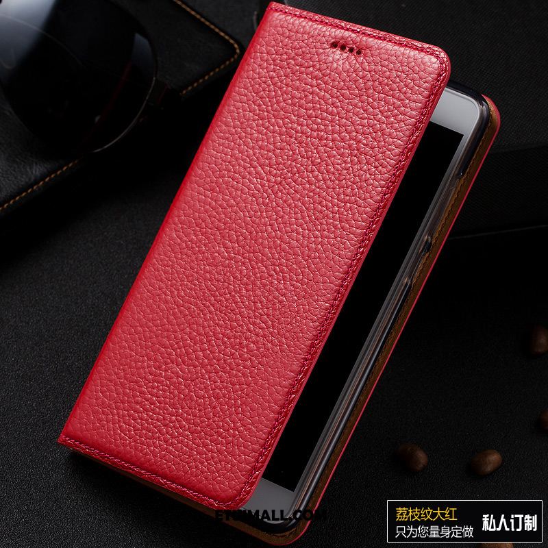 Etui Xiaomi Redmi 6a Prawdziwa Skóra Ochraniacz Skórzany Futerał Litchi Różowe Pokrowce Sklep