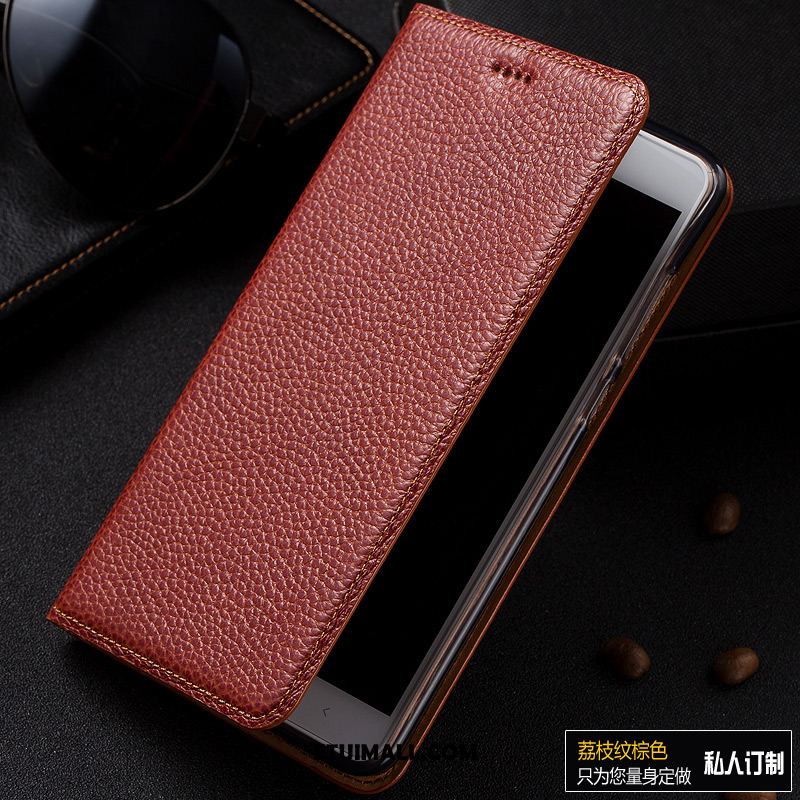 Etui Xiaomi Redmi 6a Prawdziwa Skóra Ochraniacz Skórzany Futerał Litchi Różowe Pokrowce Sklep